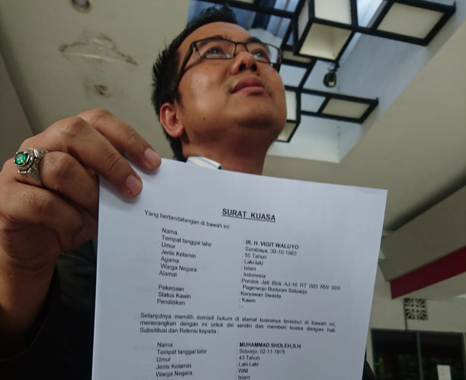Kuasa Hukum: Status Tersangka Vigit Waluyo Cacat Hukum