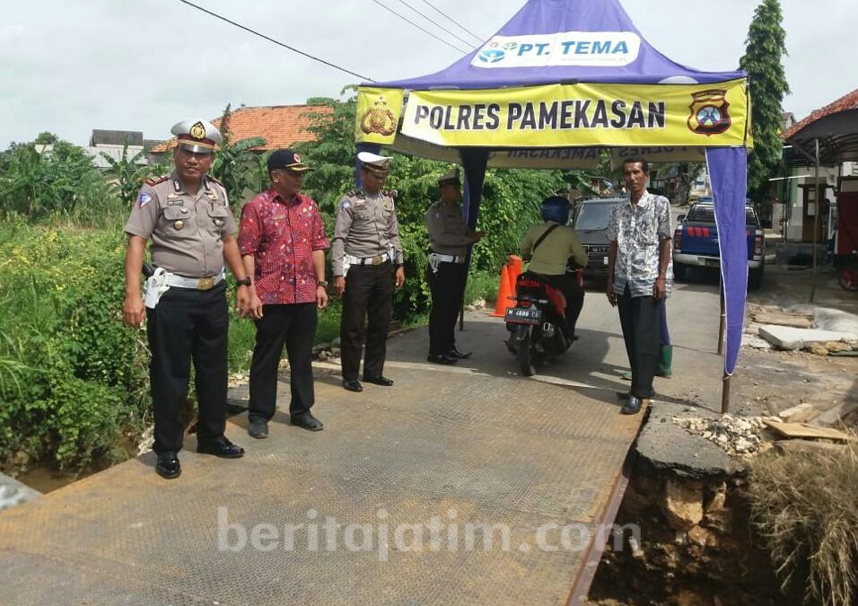 Kasatlantas Pamekasan Imbau Warga Waspada Lewati Jalan Amblas