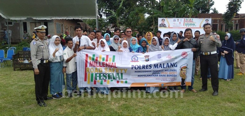 Kampanye Road Safety Polres Malang Bidik Generasi Milenal