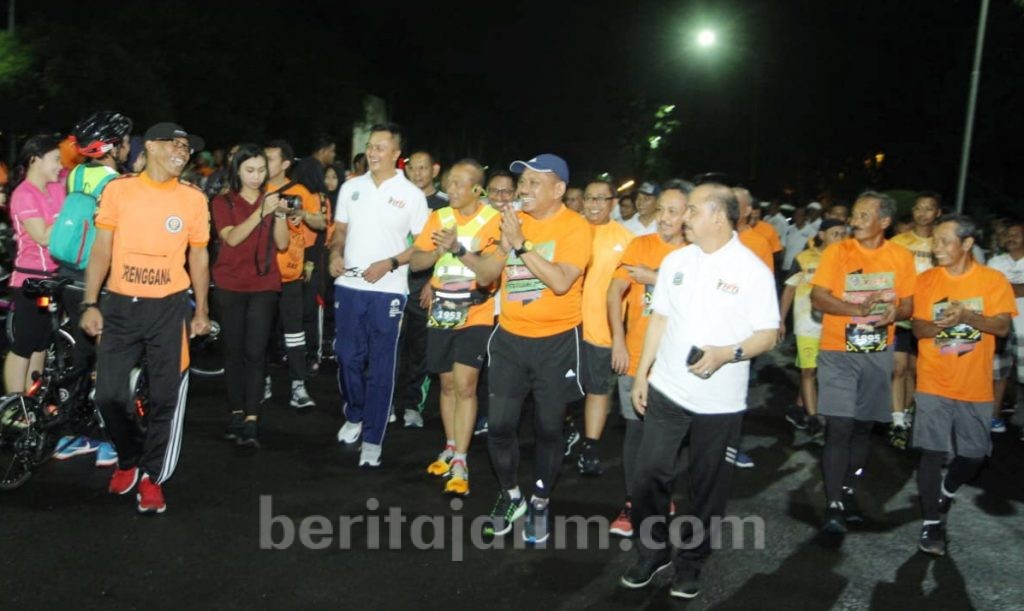 Meriahkan HPN 2019, Sekdaprov dan Kapolrestabes Ikuti Night Run 5K