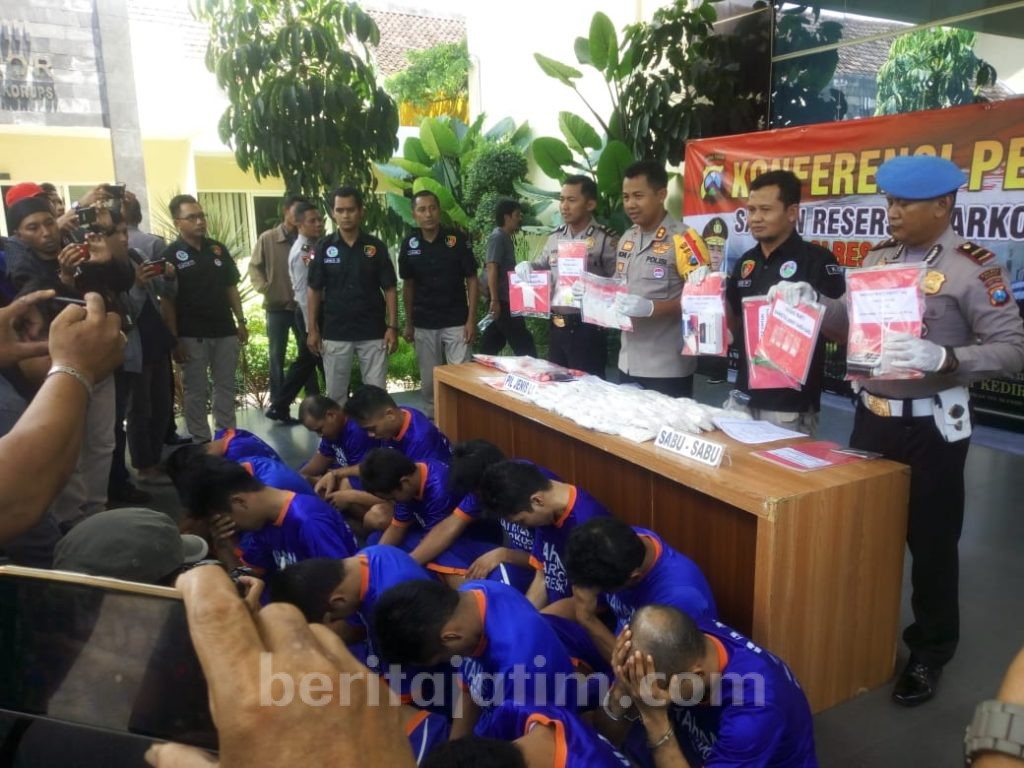 Polres Kediri Tangkap 35 Pengedar Narkoba dari Jaringan Lapas