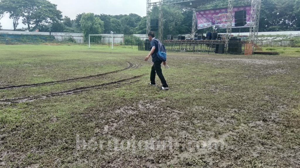 Lapangan Stadion Gajah Mada Rusak, Ini Tanggapan Askab PSSI Kabupaten Mojokerto