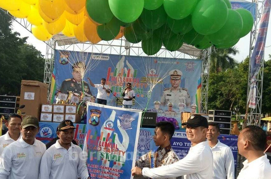 Polres Pamekasan Sosialisasikan Tertib Lalin di CFD