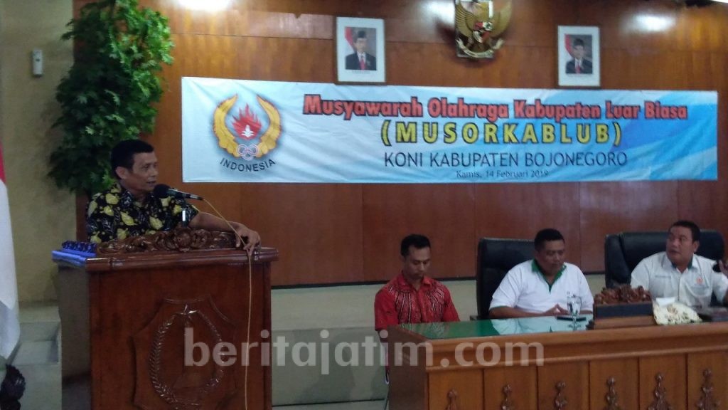 Ali Mahmudi Terpilih sebagai Ketua Umum KONI Bojonegoro