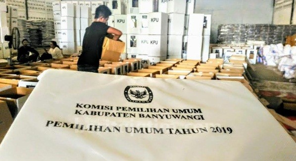 Surat Suara Pilpres dan DPD di KPU Banyuwangi Belum Datang