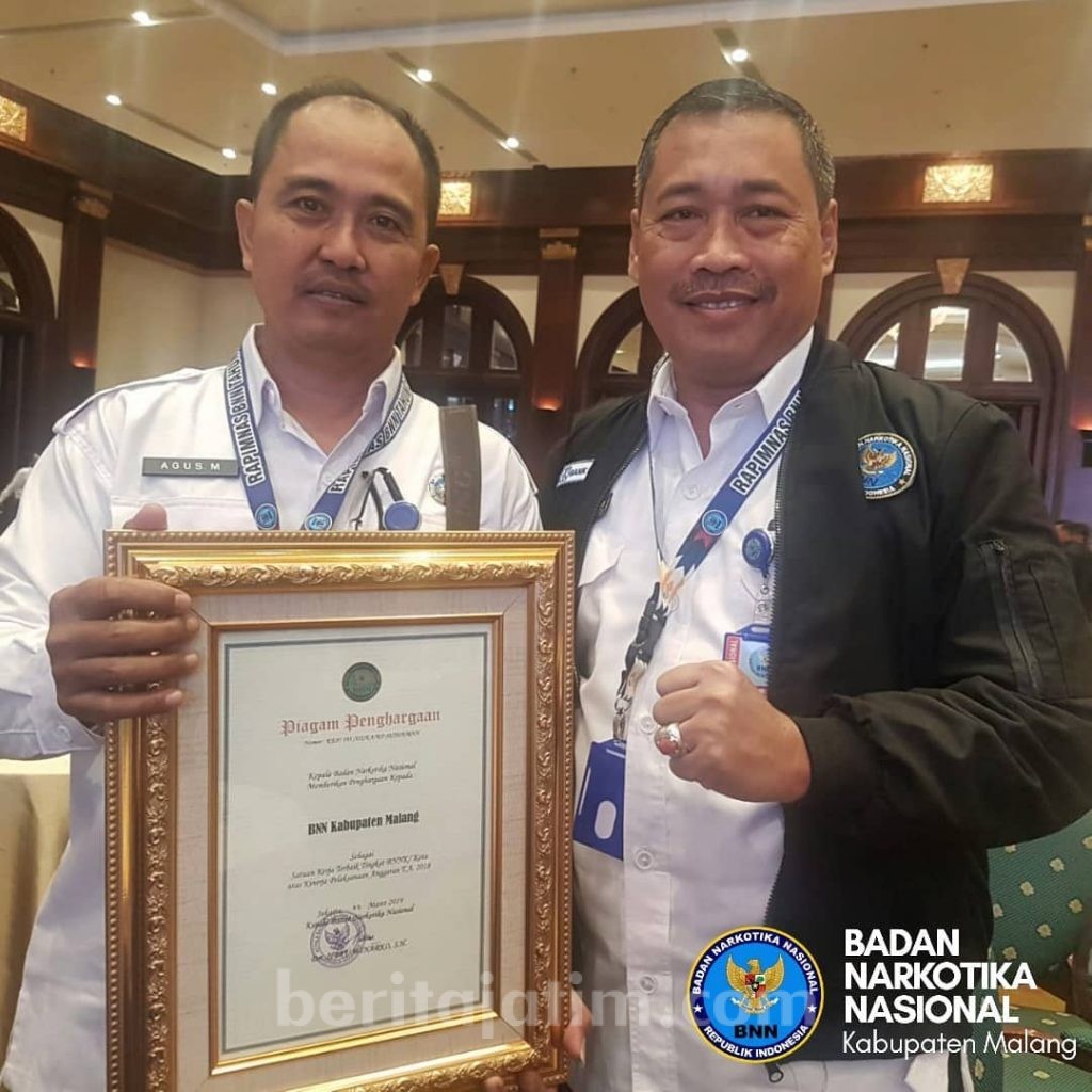 BNN Kabupaten Malang Juara 1 Satker Terbaik Nasional