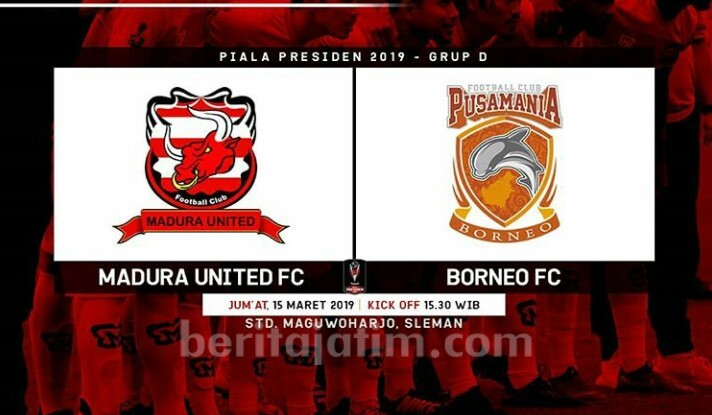 Babak I, Madura United Bermain Imbang 0-0 Lawan Borneo