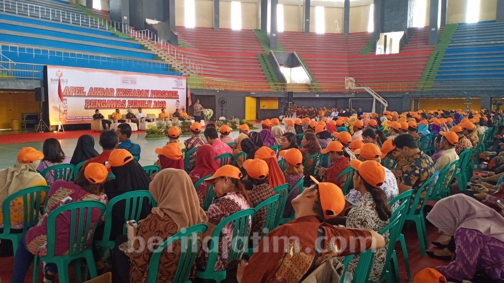 Seribu Pengawas Pemilu di Kota Kediri Apel Kesiapan