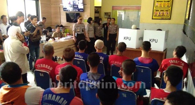 36 Tahanan Polrestabes Surabaya Diberi Hak Nyoblos
