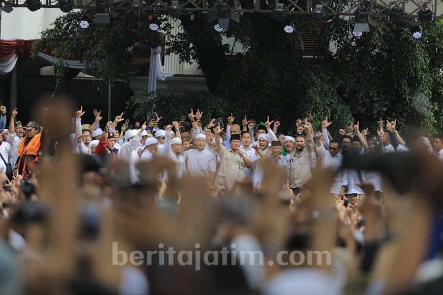 Rayakan Syukuran Kemenangan, Prabowo: Jaga Hasil Perolehan Suara