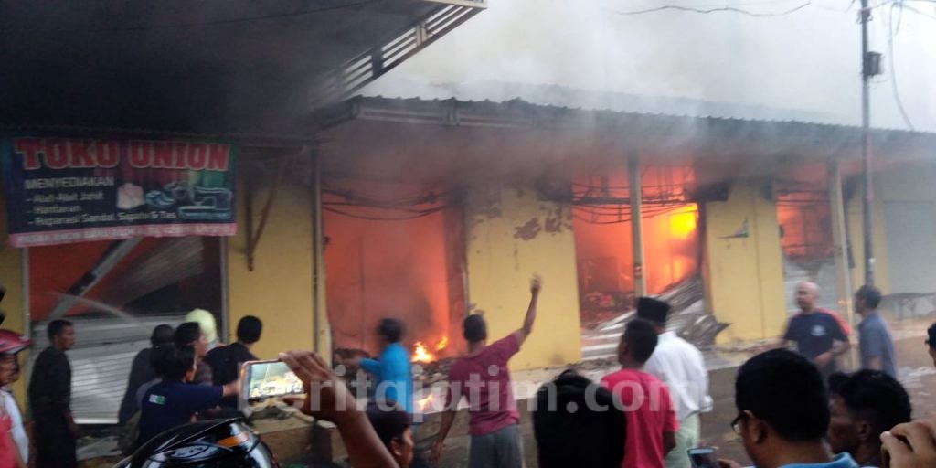 Kebakaran Pasar Anom Sumenep Diduga Akibat Korsleting Listrik