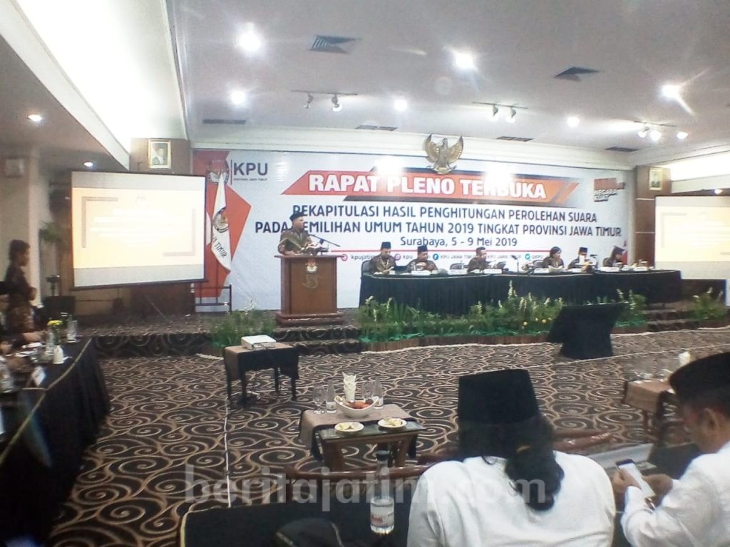KPU Jatim Mulai Rekapitulasi Hasil Penghitungan Perolehan Suara Pemilu Tingkat Provinsi