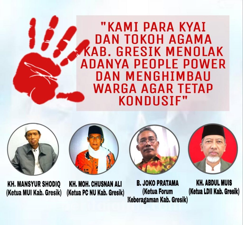 Tokoh Agama Gresik Sepakat Tolak People Power