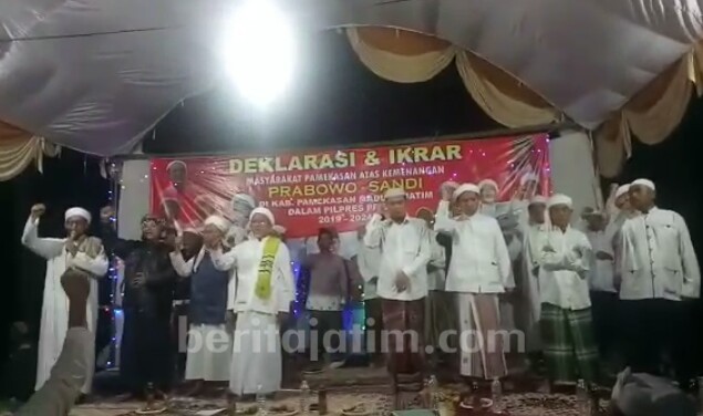 Pendukung Prabowo-Sandi Deklarasi Kemenangan di Pamekasan