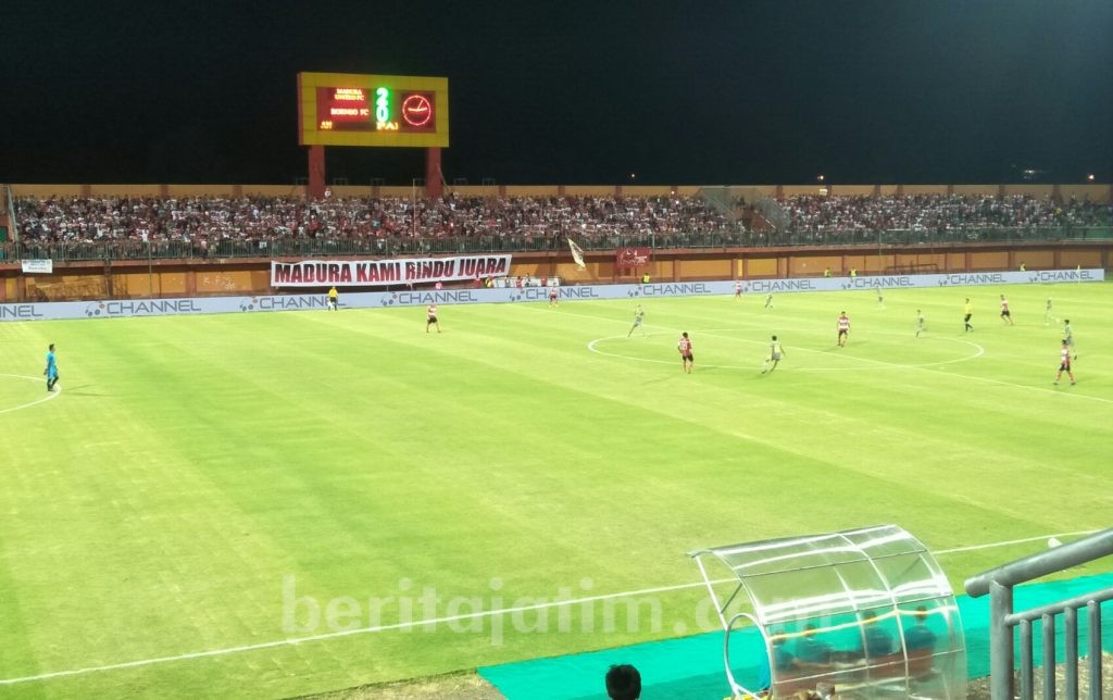 Babak I, Madura United Unggul 2-0 dari Borneo FC