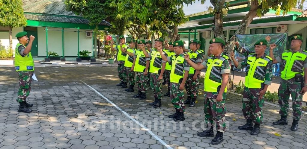 Jelang Pengumuman Pilpres, Kodim Ngawi Apel Siaga