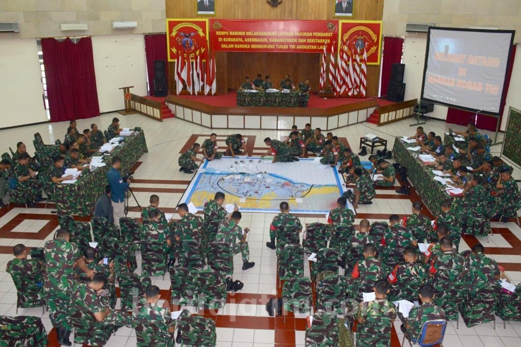 Marinir Gedangan Sidoarjo Gelar Gladi Latihan Pasukan Pendarat