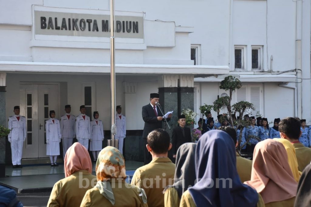 Forkopimda Kota Madiun Hadiri Upacara Harkitnas di Balai Kota