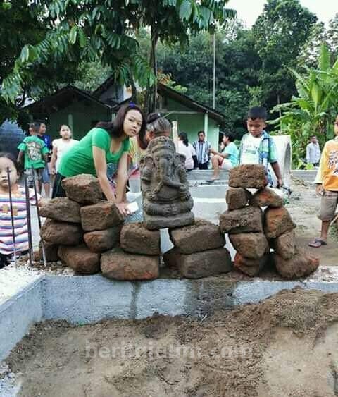 Warga Kediri Temukan Arca Ganesha di Penggalian Saptic Tank