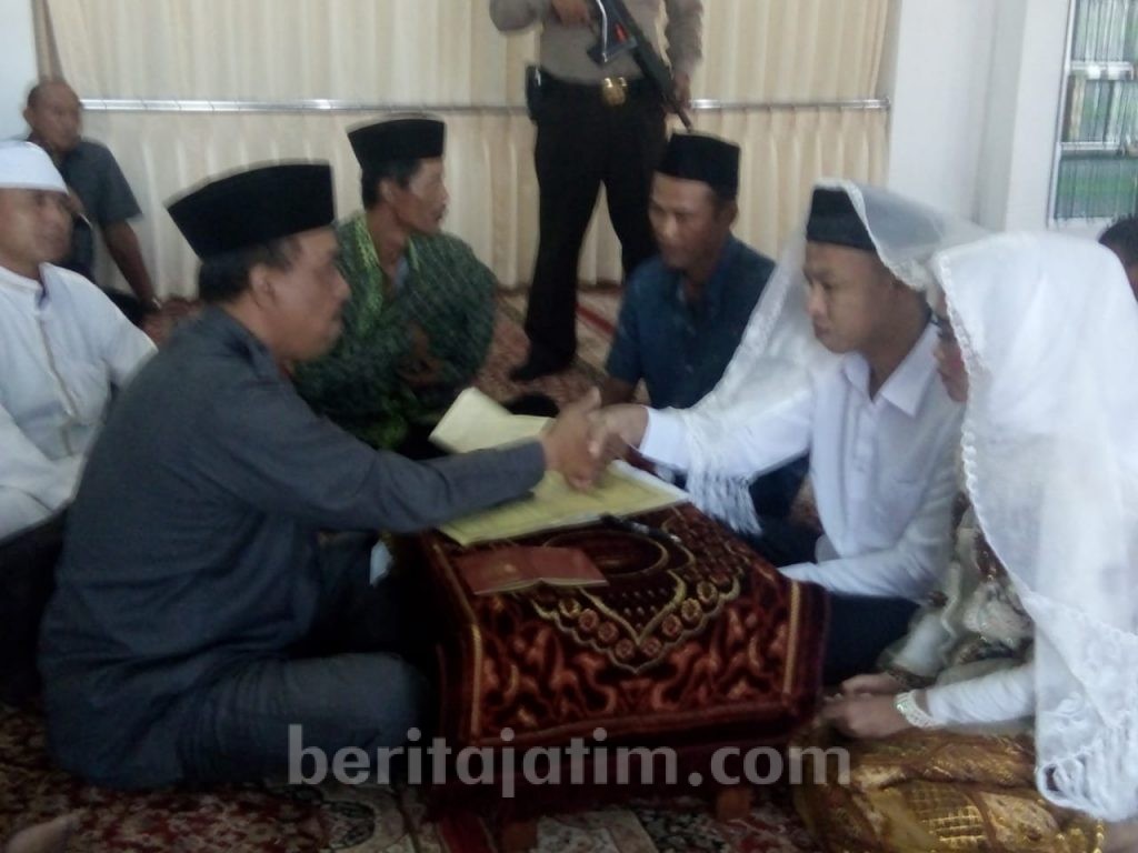 Tahanan Narkoba Nikah di Mapolresta Sidoarjo