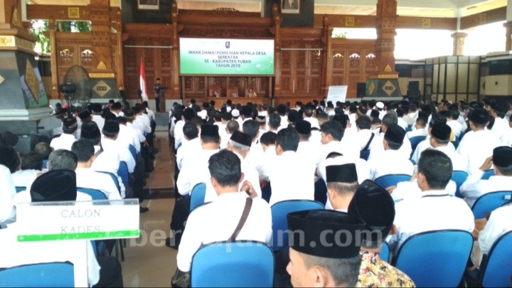 Ratusan Calon Kades di Tuban Dikumpulkan di Pendopo, Ini Tujuannya