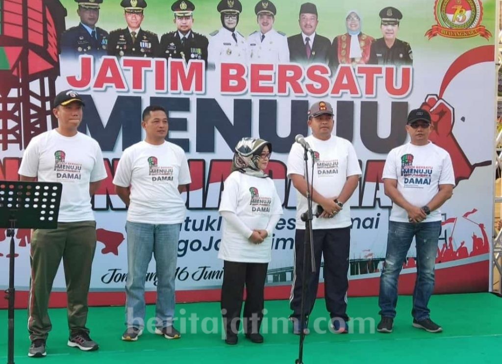 Libatkan Masyarakat, Polres Jombang Deklarasi Anti Kerusuhan