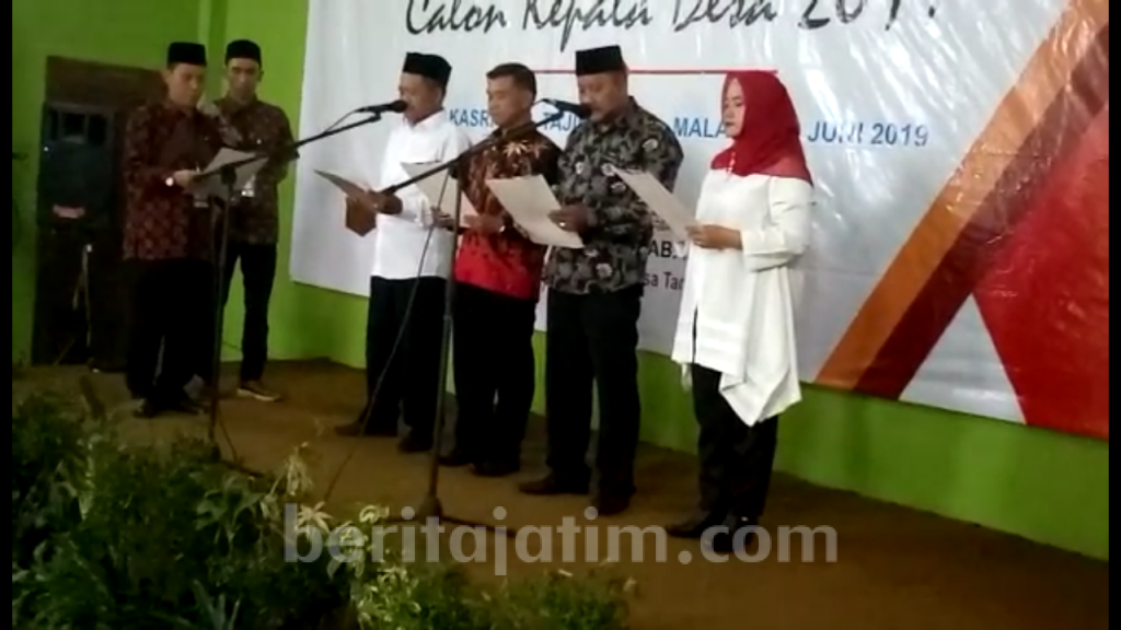 Calon Kades Tambakasri Malang Ikrar Damai Tolak Kerusuhan