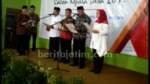 Calon Kades Tambakasri Malang Ikrar Damai Tolak Kerusuhan