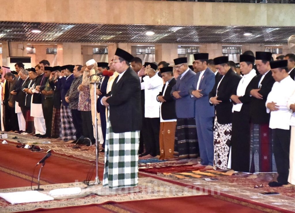 Presiden Jokowi Salat Id di Masjid Istiqlal