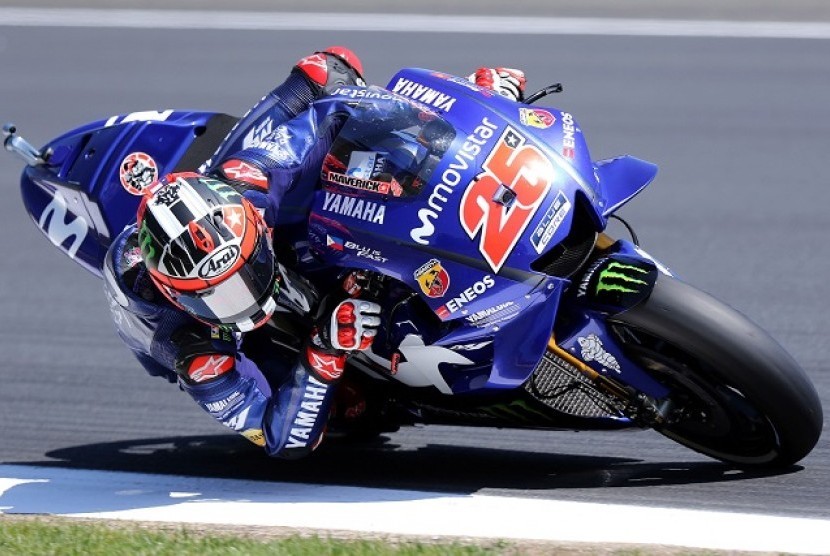 Latihan Bebas GP Belanda, Vinales Tercepat, Rossi Urutan 9