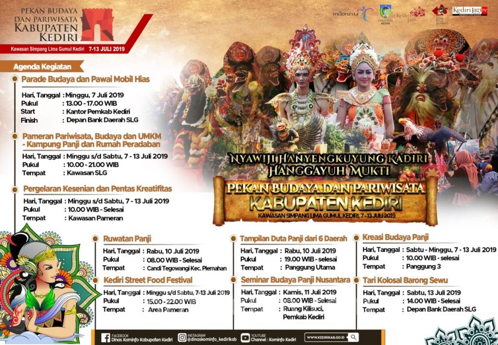 Pemkab Kediri Kembali Gelar Pekan Budaya dan Pariwisata, Ini Jadwalnya