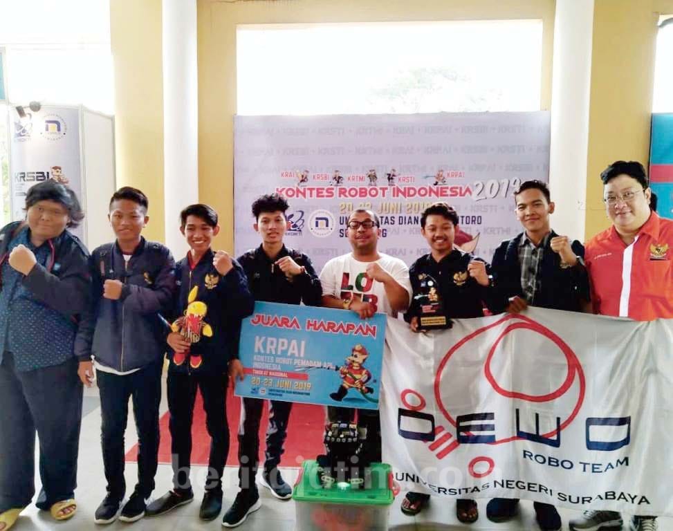 Kontes Robot Indonesia 2019, Unesa Raih Prestasi Membanggakan