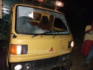 Tak Terima, Keluarga Korban Rusak Truk Penyebab Laka Meninggal