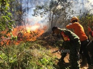 Kebakaran Gunung Panderman Menyisahkan Lereng Sisi Timur