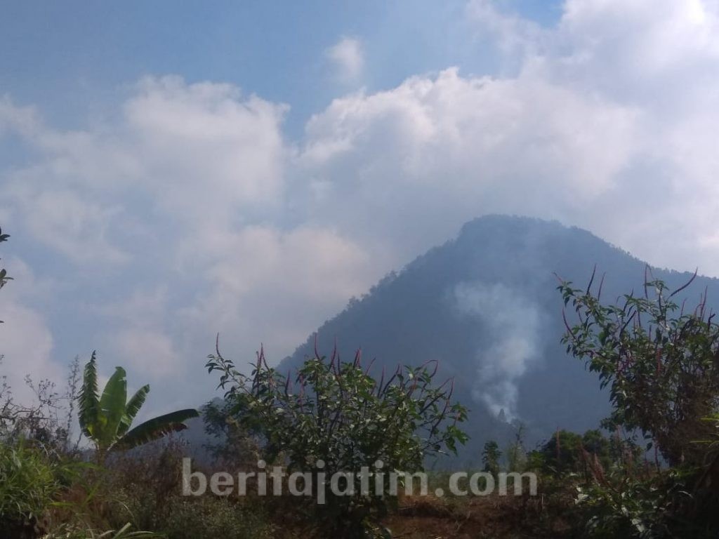 Permukiman Warga Masih Aman dari Asap Kebakaran Gunung Panderman