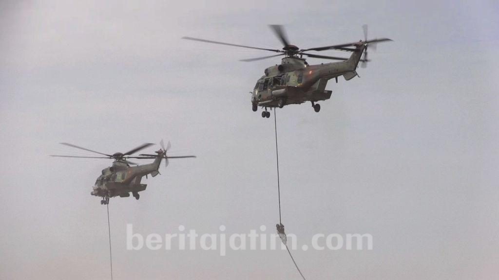 TNI AU Bombardir Musuh di Lumajang