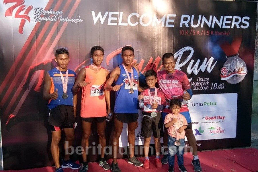 Lomba Lari Marathon 5 K Dispora Jatim, Ini Pemenangnya
