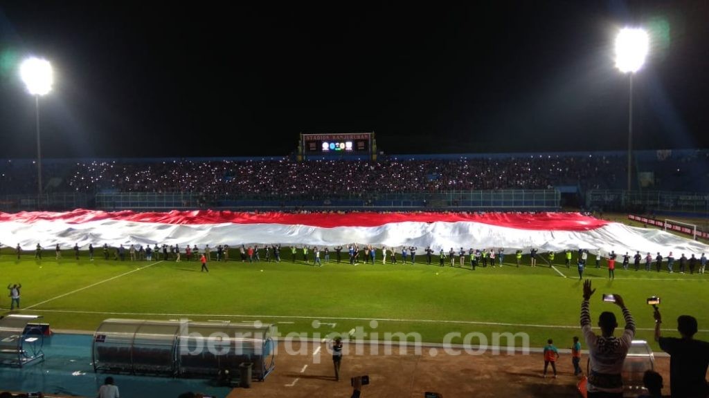 Gol Hamka Hamzah Bawa Arema Unggul Sementara atas PSIS