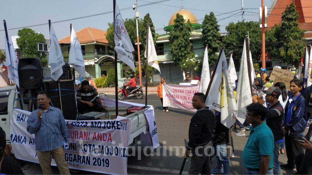 Tak Dapat Anggaran, Atlet KONI Kota Mojokerto Aksi Tuntut Tanggungjawab