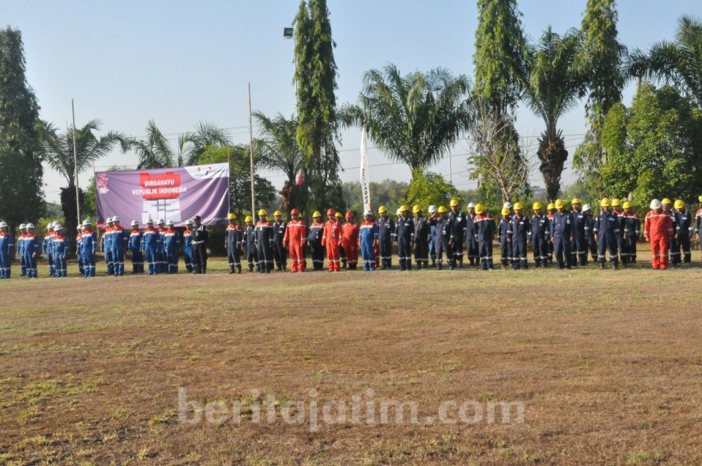 SKK Migas dan Pertamina EP Upacara HUT ke-74 RI di Sukowati Field