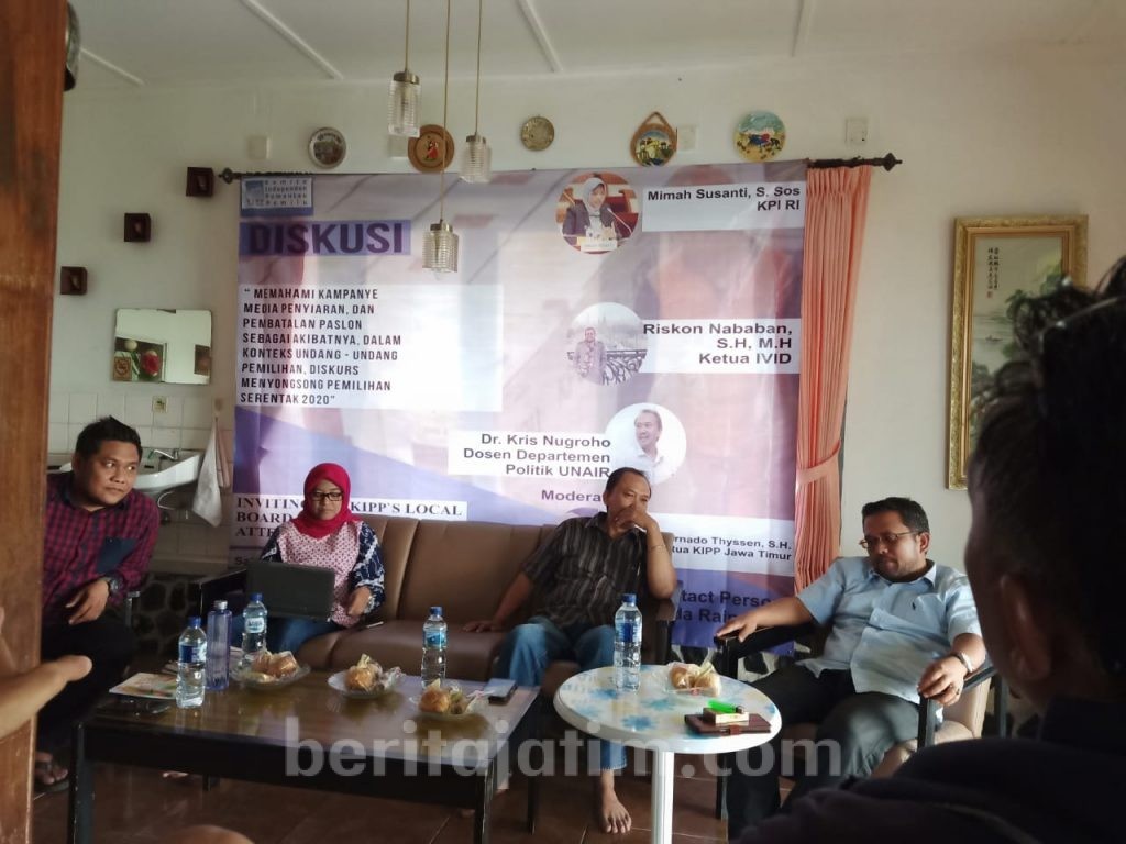 KIPP Jatim Bahas Penguatan Pengawasan Pilkada Serentak 2020