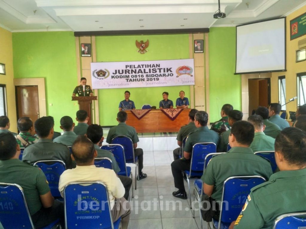 Bersama PWI Sidoarjo, Kodim 0816 Adakan Pelatihan Jurnalistik untuk Babinsa