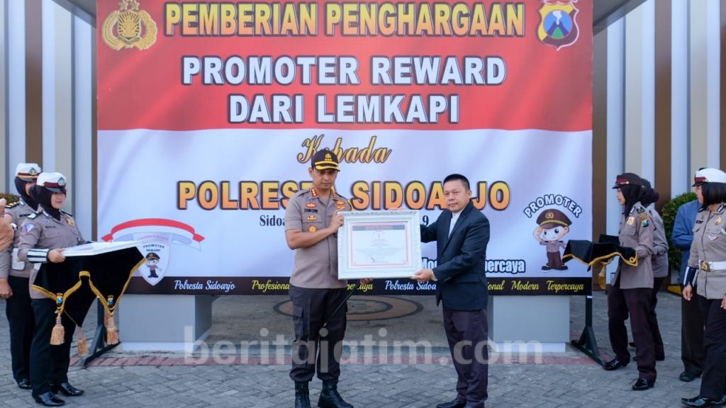 Polresta Sidoarjo Sabet Tiga Penghargaan dari LEMKAPI