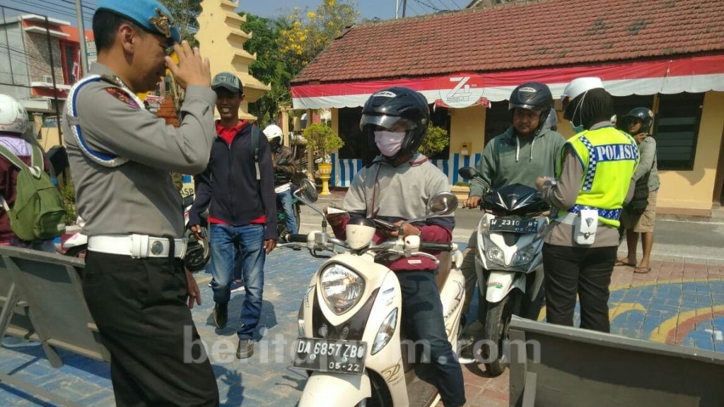 Hari ke-8, Polsek Mojosari Tindak 150 Pengendara