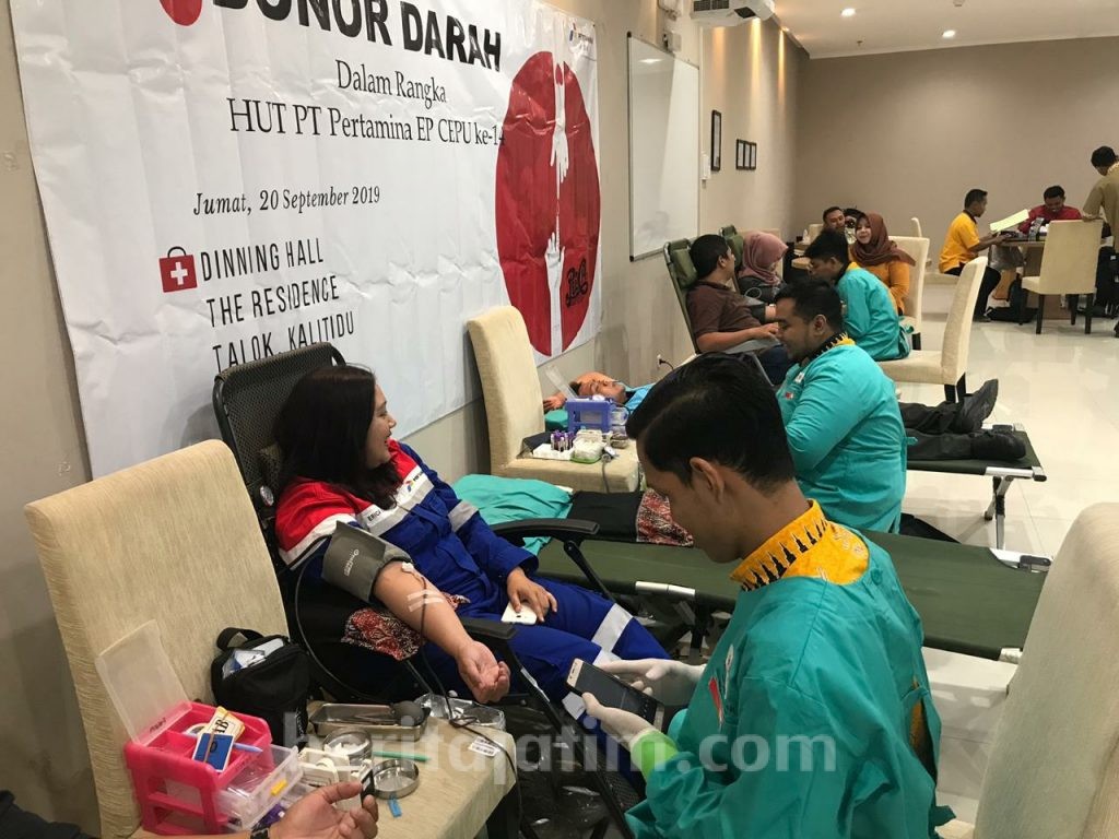 Peringati HUT, Pekerja PEPC Gelar Donor Darah