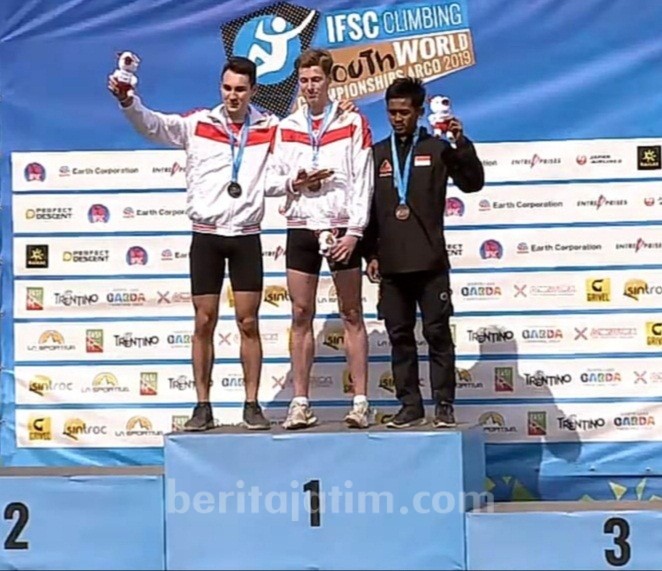 Adi Mulyono Sabet Perunggu Speed Junior ajang IFSC di Italia