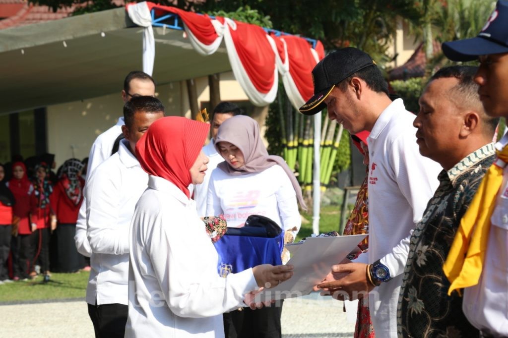 Upacara Haornas ke-36, Bupati Kediri Ajak Warganya Rajin Olahraga