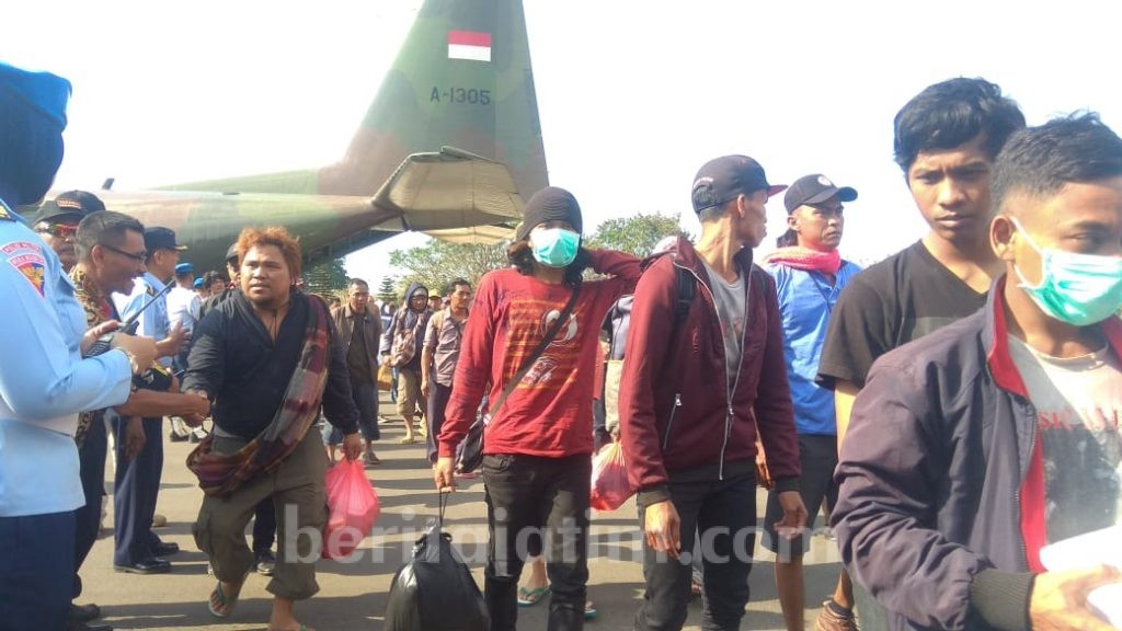Kerusuhan Wamena, Warga Jatim Diangkut Hercules dari Jayapura