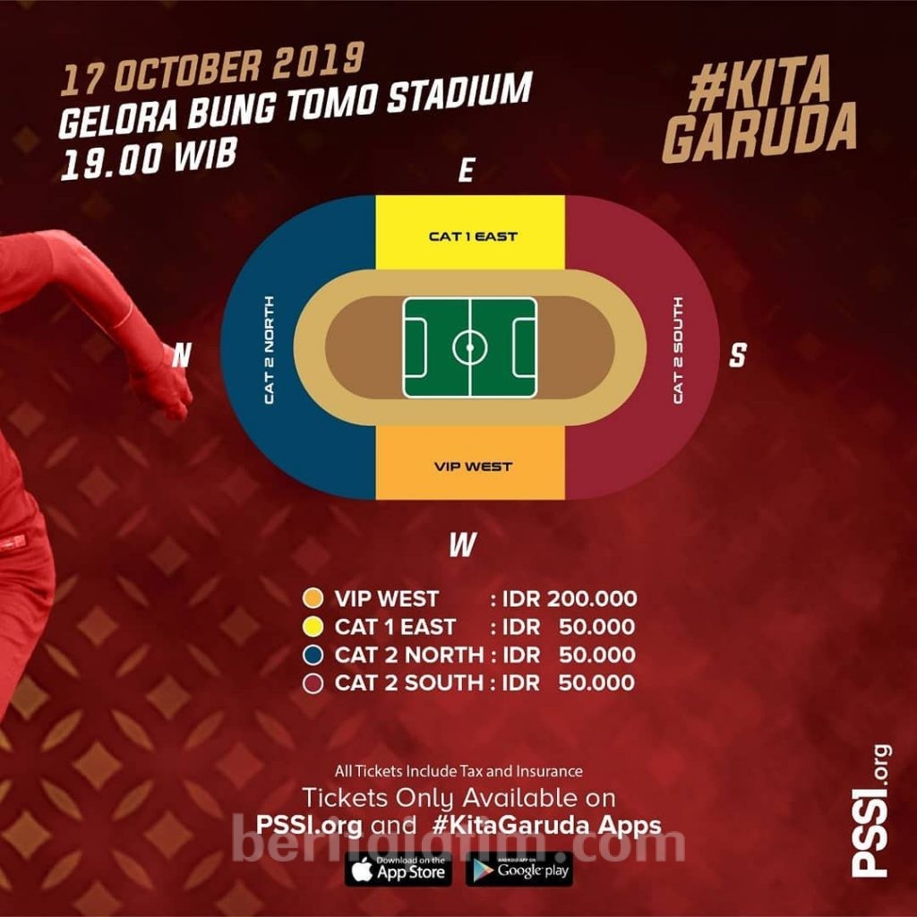 Dijual Online, Ini Harga Tiket Uji Coba Timnas U-19 vs China di Stadion GBT