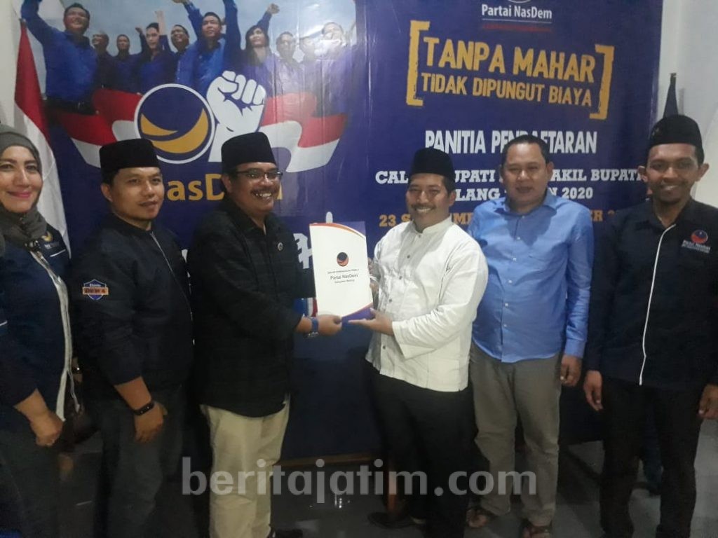 Ketua PCNU Kabupaten Malang Daftar Calon Bupati Lewat NasDem